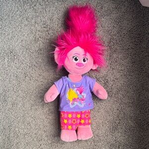 Build-A-Bear Trolls Plush with Pink Hair and Purple Shirt